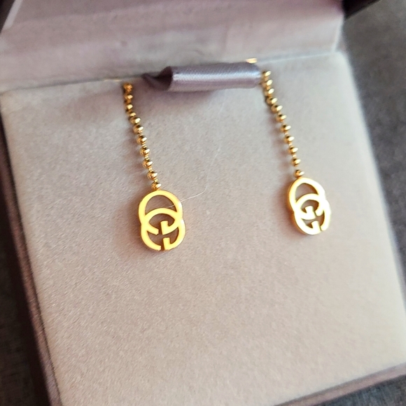 Gucci dangle 18K gold earrings - Picture 1 of 6